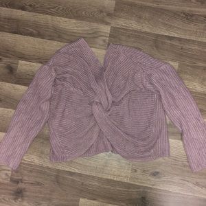 Violet knitted low cut sweater. M. SHEIN. Never worn.
